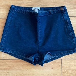 New FOREVER 21 High Waisted Blue Shorts 28